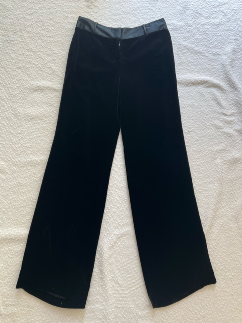 Ann Taylor Luxury Silk Blend Velvet Wide Leg Trousers